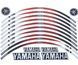 Наклейка на обід колеса Yamaha Flag Red